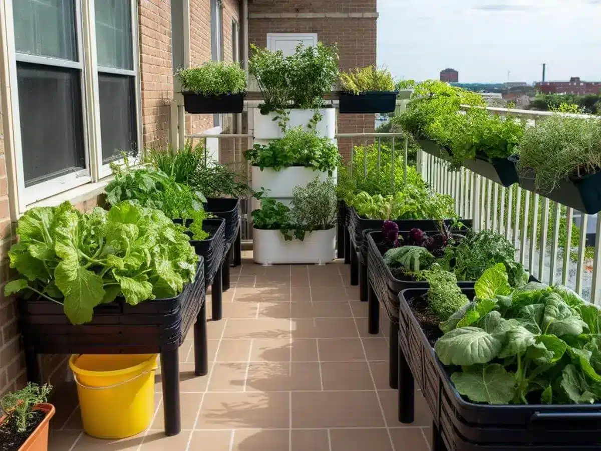 Balcony Vegetable Garden by HomeMan